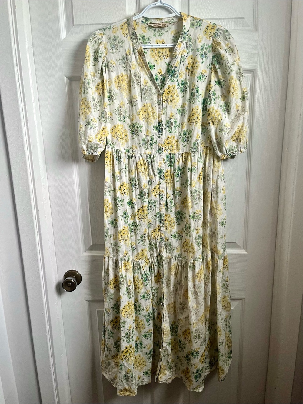 Paul & Joe X Uniqlo Dress Floral Maxi Medium Summer Cottagecore Short Sleeve - Picture 5 of 6